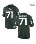 Youth Chase Gianacakos Michigan State Spartans #71 Nike NCAA Green Authentic College Stitched Football Jersey ZS50Y88AL